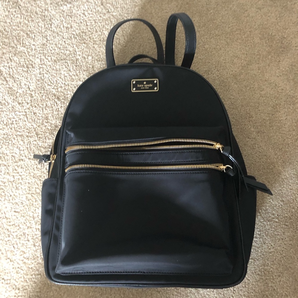 Kate spade large black backpack never used